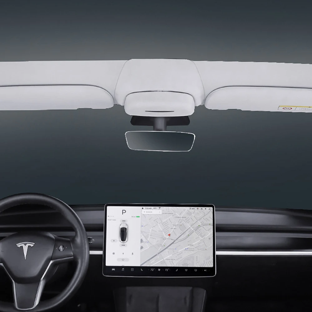 Custodia per occhiali da sole per auto parasole Clip ModelY Model3 scatola portaoggetti per occhiali da sole per Tesla Model 3 Y 2019-202