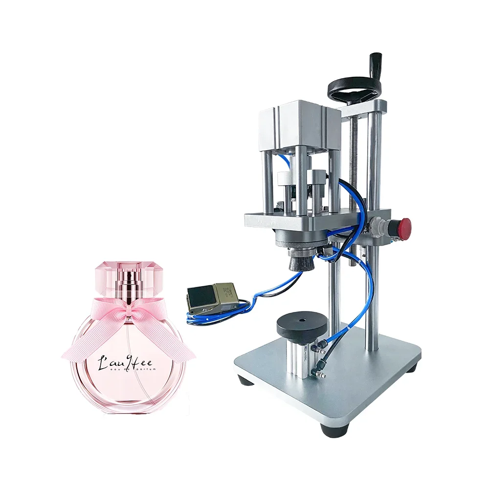 

Semi automatic packaging spray perfume bottle sealing capping crimping machine