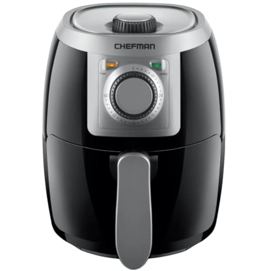

Small, Compact Air Fryer Healthy Cooking, 2 Qt, Nonstick, User Friendly and Adjustable Temperature Control w/ 60 Minute Timer a