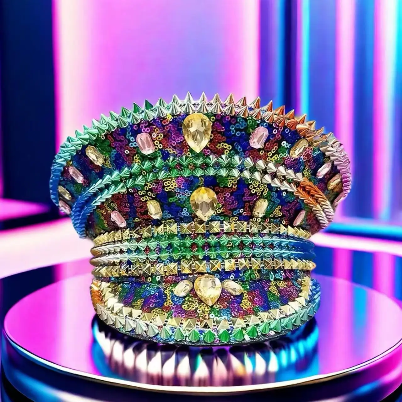 

Капитанская шляпа HongLuan в стиле стимпанк со стразами для взрослых, фестиваль Burningman для женщин, винтажная военная кепка для мужчин, новый дизайн