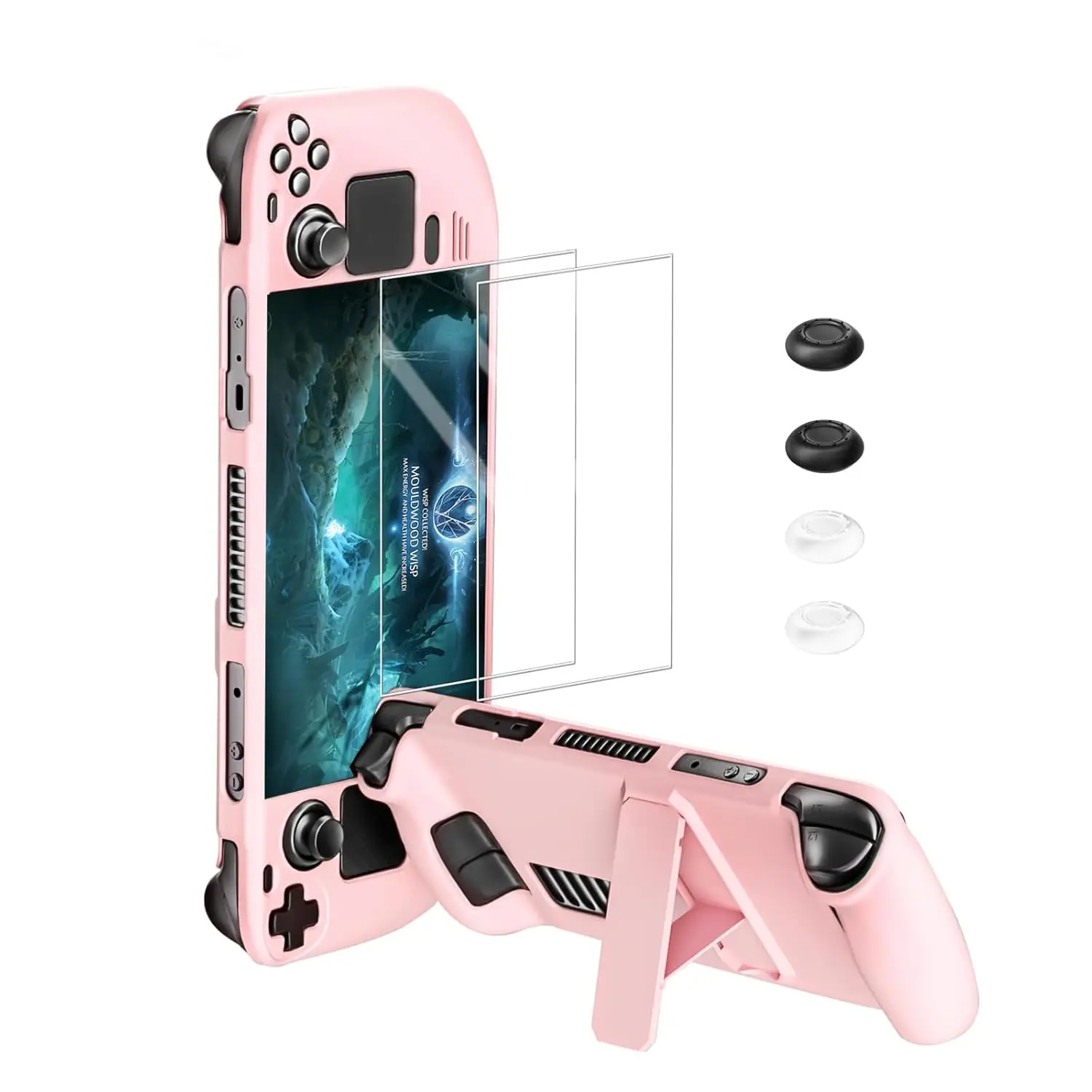 Para ﻿ Funda OLED para cubierta de vapor, funda protectora para cubierta de vapor, accesorios de carcasa protectora de piel antideslizante, funda para cubierta de vapor con soporte