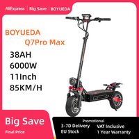 BOYUEDA Q7Pro Max E-Scooter 1600W*2 Dual Motor 52V28AH Battery NFC Activated App Control Escooter Silent Tires Electric Scooter