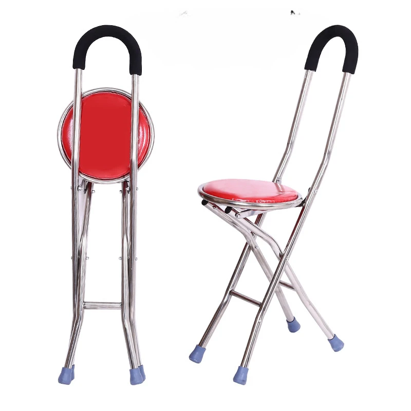 

Crutches, chairs, crutches, elderly people's walking sticks, four legged multifunctional stools, non slip elderly people can sit