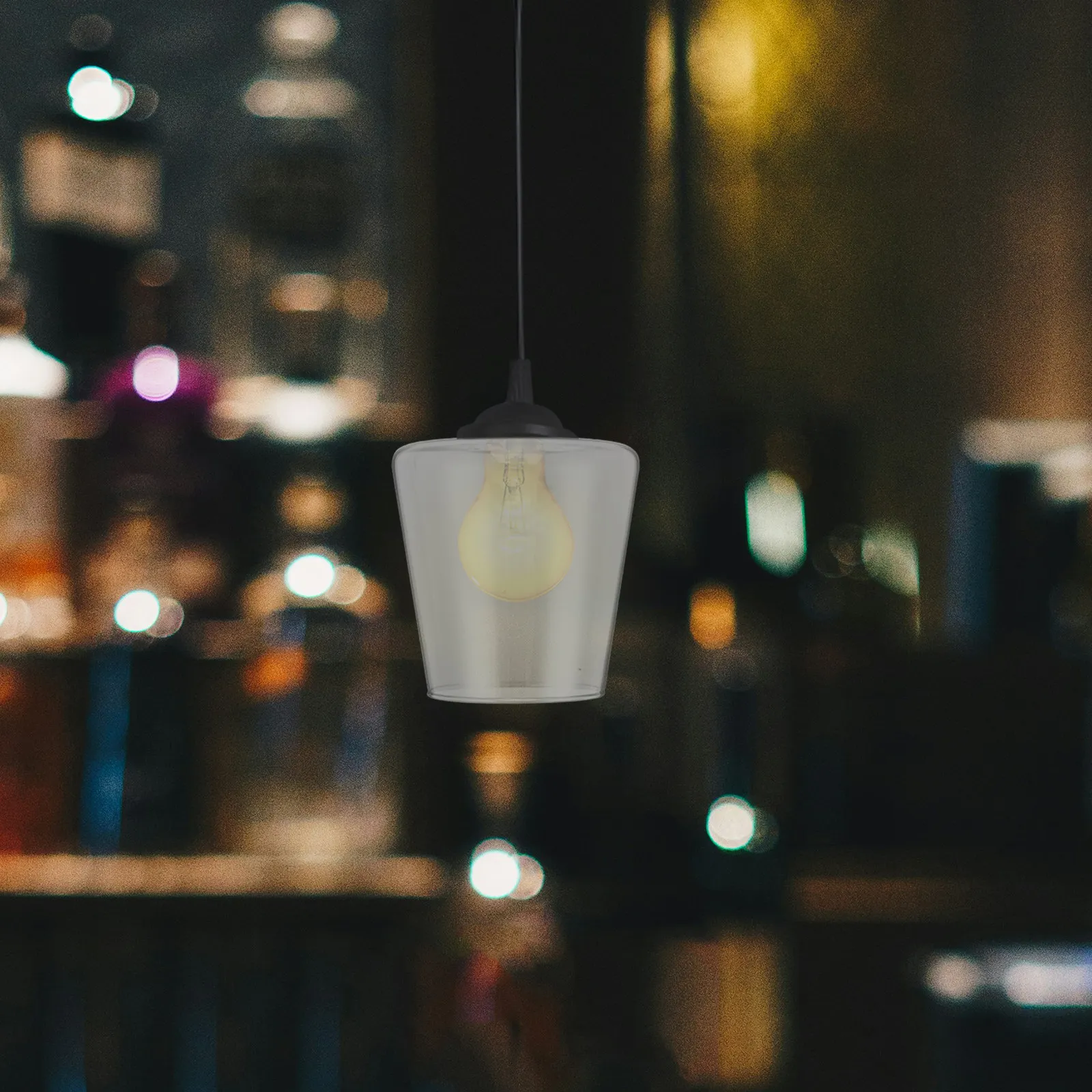 Clear Glass Lamp Shade Replacement Cylinder Lampshade E27 Bulb Cage for Table Pendant Light Chandelier Wall Sconce Home Decor