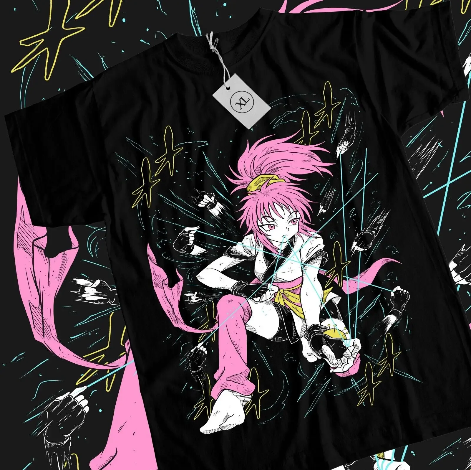 

Футболка Machi Komachine Hunter X Hunter Hisoka Gon Killua, черная рубашка, все размеры