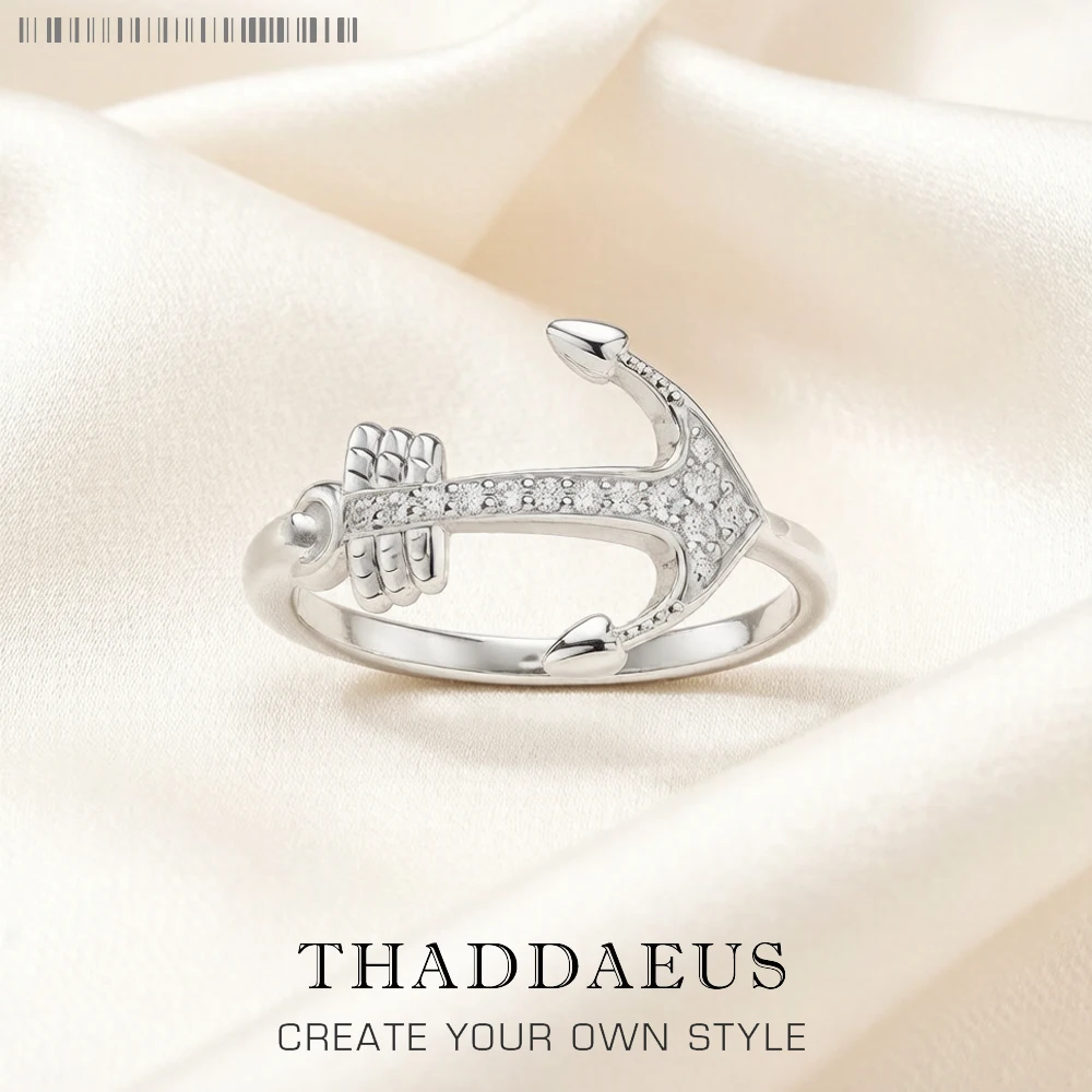 Ring Liebe Hoffnung Anker, Europa Stil Feine Jewerly Für Frauen Vintage Winter Geschenk In 925 Sterling Silber