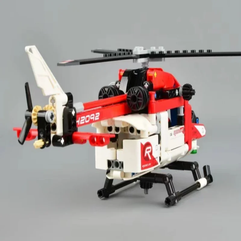 364pcs Rescue Helicopter Building Blocks Technical Bricks Model Fit 42092 Toys for Children Christmas Gift