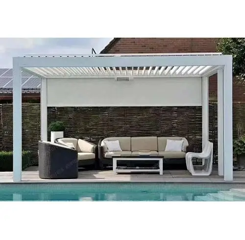Offer Personalized Custom Made Pergola with Telescopic Aluminum Frame Gazebo Waterproof and Sunproof Suitable for Home Use