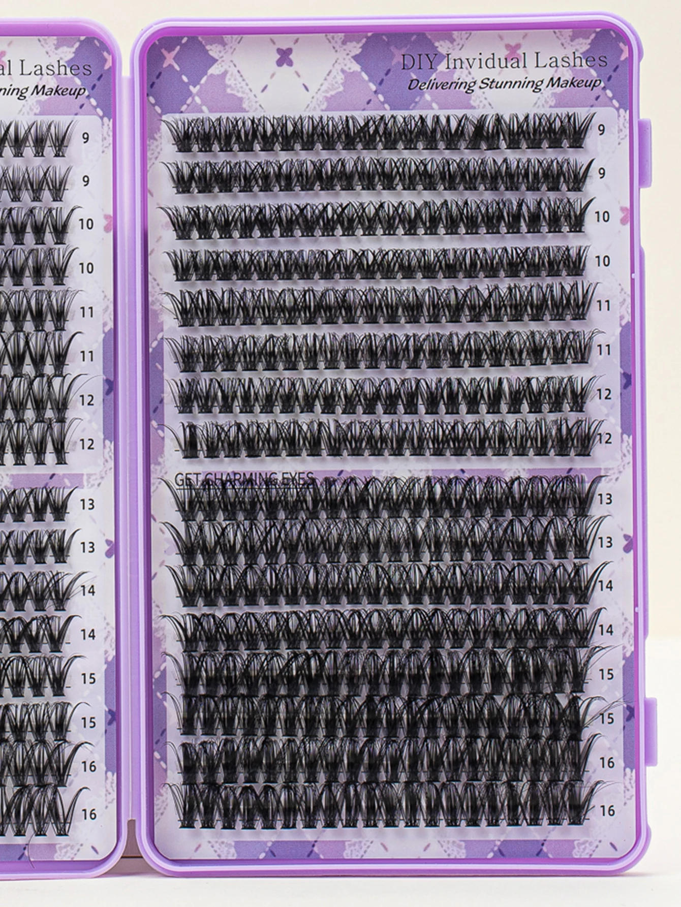 Kit de grappes de cils cils de chat grande capacité avec liaison de cils et dissolvant de joint pince à cils Kit d'extensions de cils bricolage à la maison