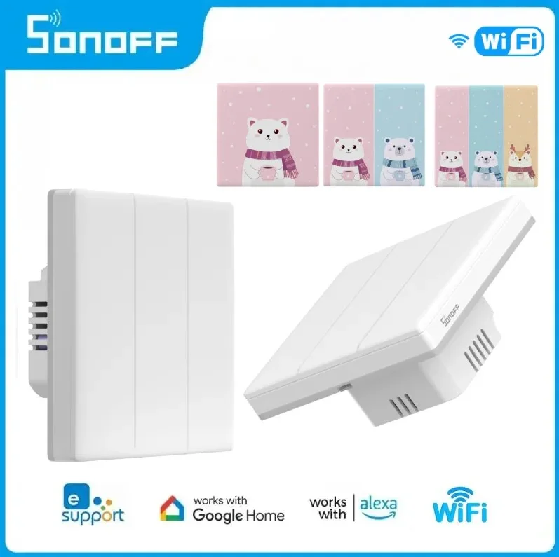 SONOFF T5 TX Ultimate Smart Wall Switch Full Touch Access LED Light Edge Multi-Sensory eWeLink Remote Control via Alexa Google