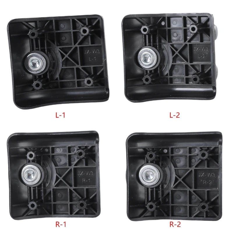 4pcs/Pack Heavy Duty Luggage Wheel Replacement Trolley Casters Double Row 360 Degree Swivel Suitcase Mute Wheels Black