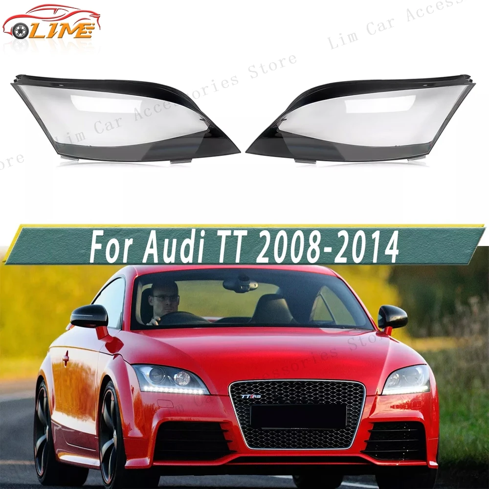 Headlight Shell Lens For Audi TT Roadster 2008-2014 Headlamp Cover Transparent Lamp Shade Plexiglass Replace Original Lampshade