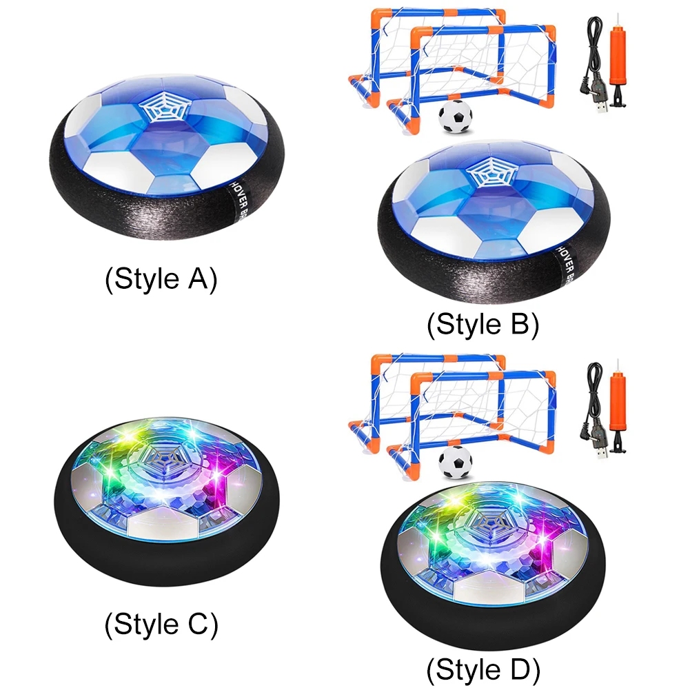 Hover Soccer Ball with LED Light and Foam Bumper Indoor Games Air Power Hover Ball Air Floating Soccer Ball for Boys Girls