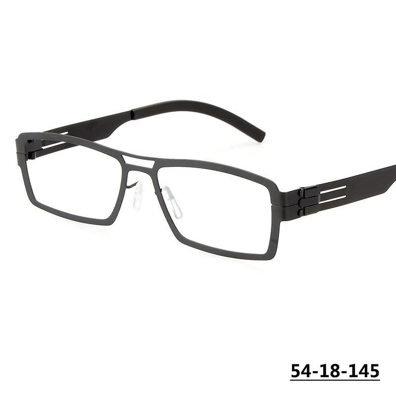 New Germany Screwless Men Square Glasses Frame Ultralight Business 1173 Eyeglasses Fashion Designer Eyewear Frame Spectacles