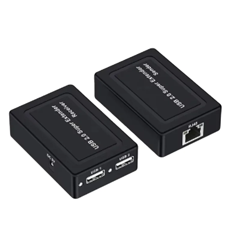 

AK51-100M 2-портовый удлинитель USB 2.0 через сетевой кабель Ethernet RJ45 Cat5e Cat6 для веб-камеры, камеры, мыши, принтера, вилка европейского стандарта