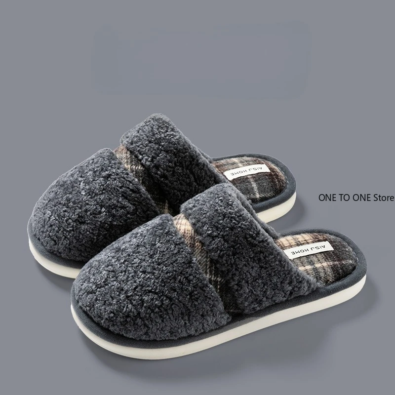 Wholesale Slippers Women Indoor Plush Bow Slippers Females New Lovely Bowknot Slides Men Home Cute Warm Fluffy Light Sandals