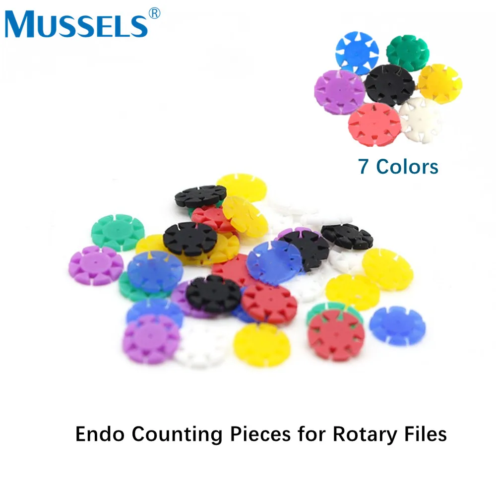 100PCS Dental Endo File Counting Stopper Marking Circle Ring Silicone Disinfection Root Canal File Counter Dentistry Endodontic