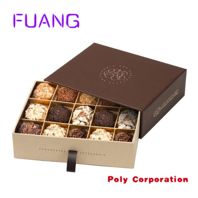 Custom  Manufacturer Custom Square Hard Luxury Private Label Small Chocolate Box Paper Packaging For Gift Product