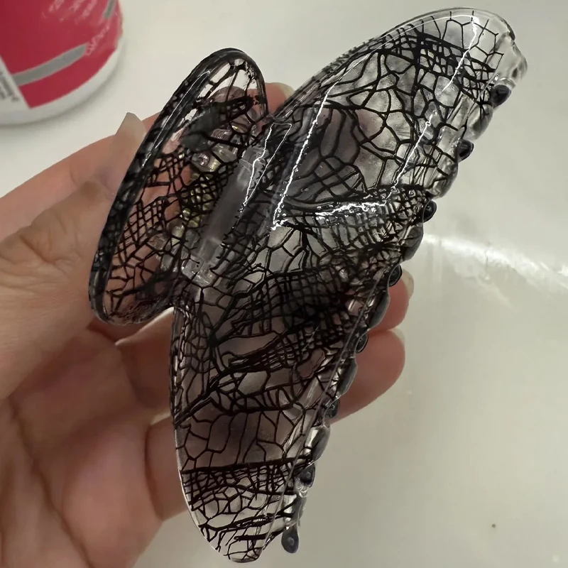 Korean Lace Pattern Claw Clip 2025 New Retro French Half Tie Hair Head Shark Clip  Accessories Gifts