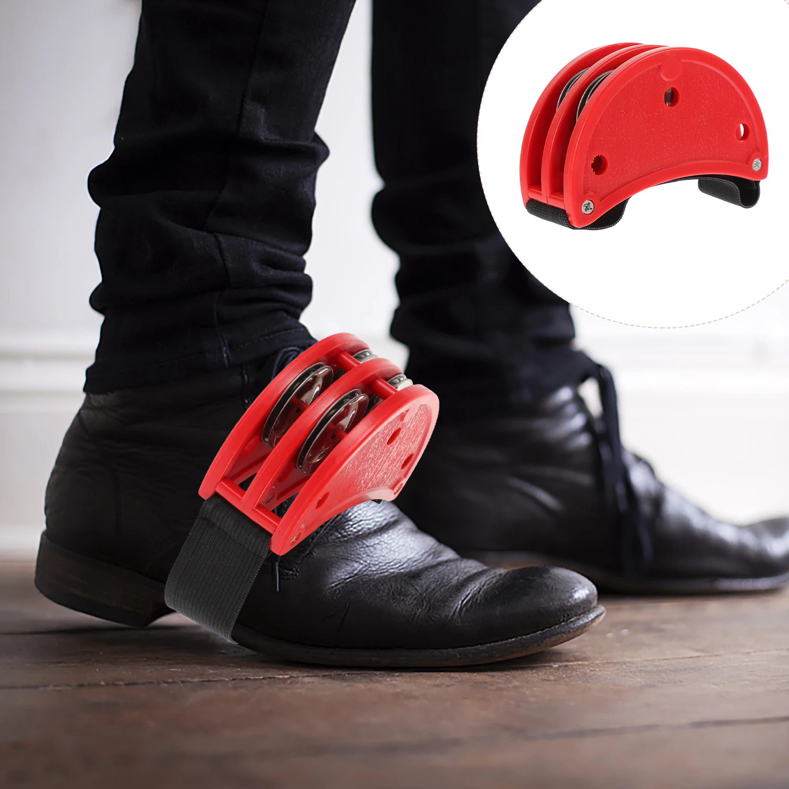 

Tambourine Percussion Instrument Materials Eye-Catching Design Easy to Play Portable for Various Occasions