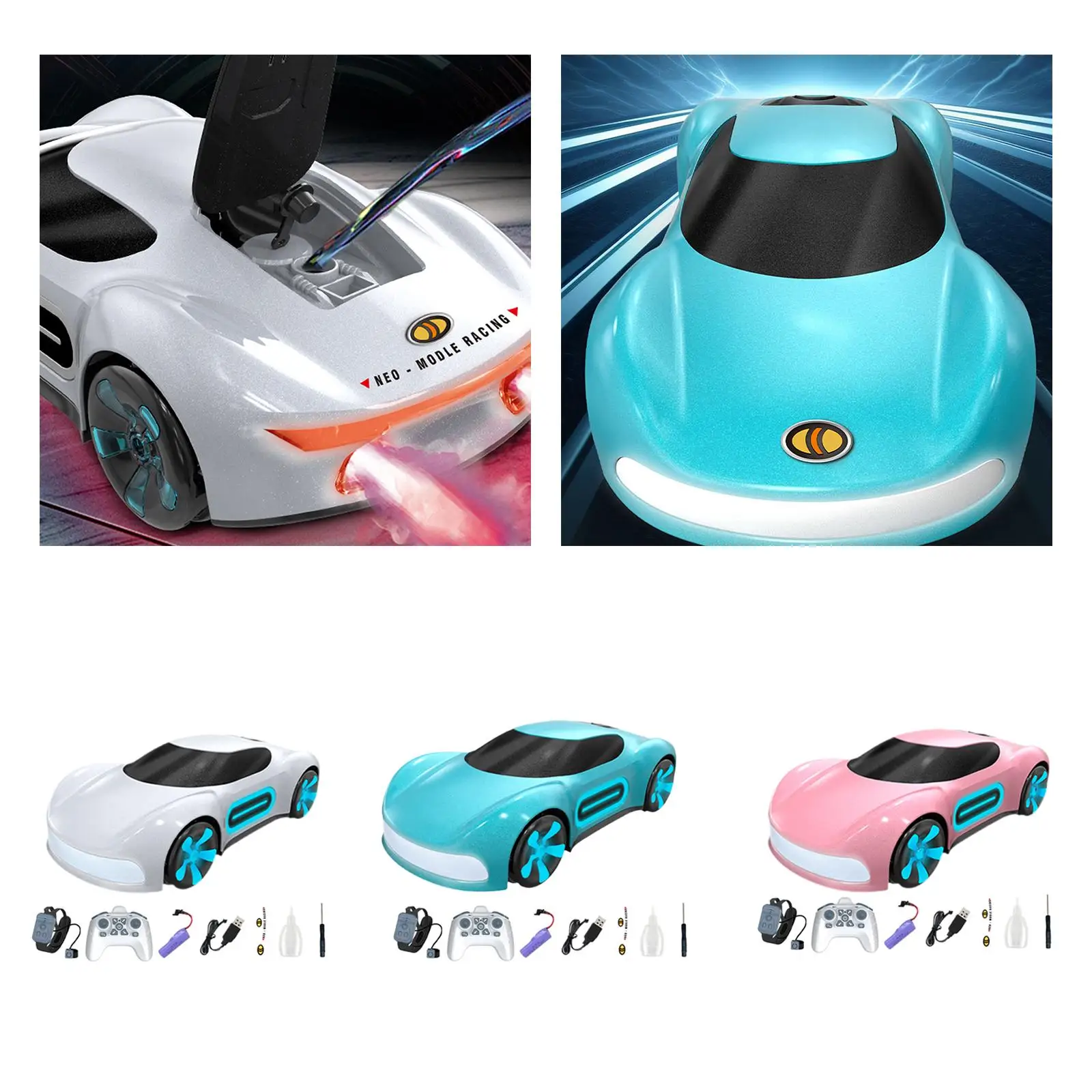 Drift RC Stunt Car and Sound with Light Spray, 360 ° Rotate, Drift Vehicles Toy for 4-12 Kids, Boys and Girls, Birthday Gifts