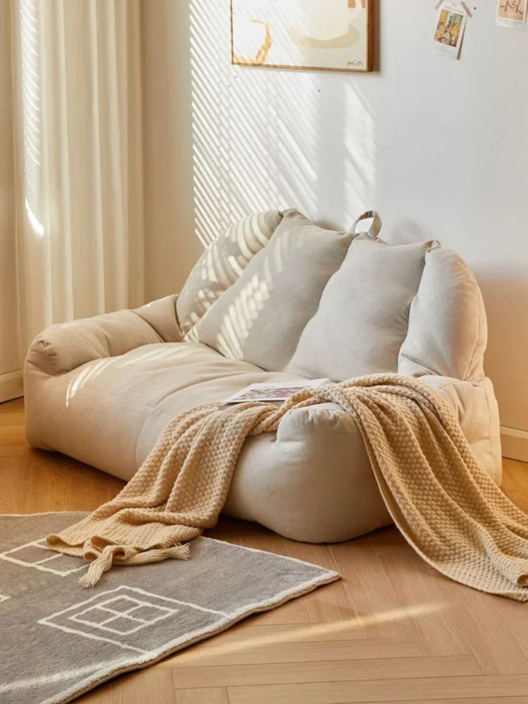 

Lazy Sofa Tatami Single Double Balcony Lying Bedroom Floor Small Sofa Cream Wind