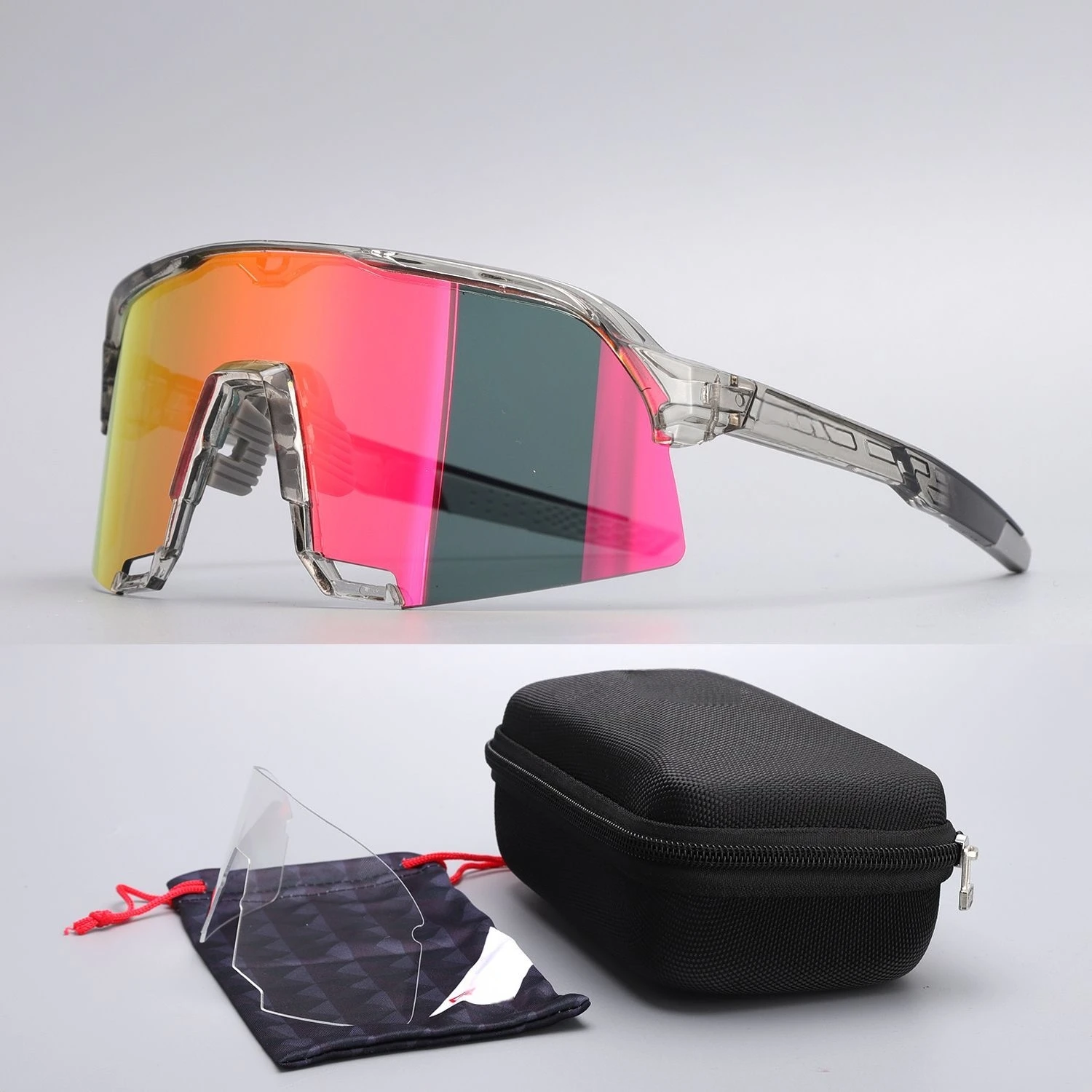 

Элитные велосипедные очки для активного отдыха, спортивные солнцезащитные очки с большой оправой, высококачественные велосипедные очки с противоскользящей легкой оправой