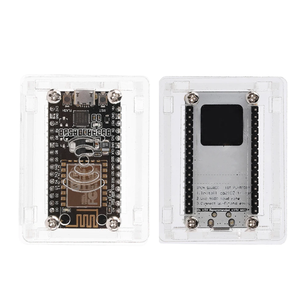 NodeMcu Lua ESP8266 2102 340G ESP-32 Iot Development Board อะคริลิคใสเปลือกป้องกัน