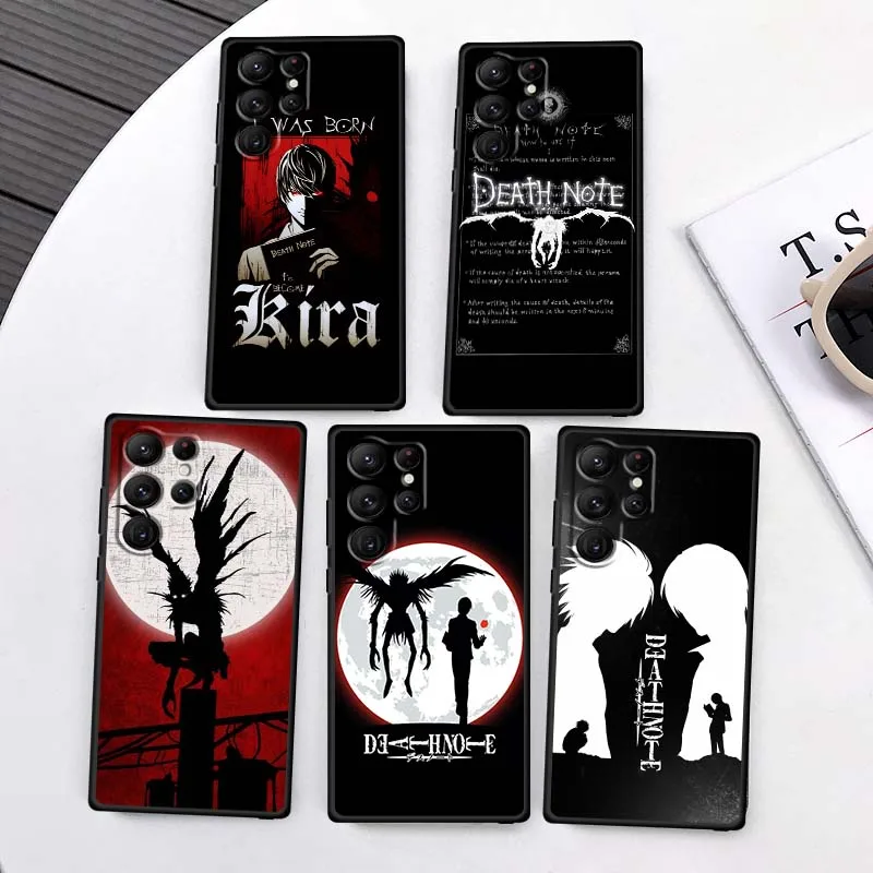 

DEATH NOTE Anime Cool For Samsung Galaxy S25 S24 S23 S22 S21 S20 S10 Ultra Plus FE 5G Black Soft TPU Cover Phone Case