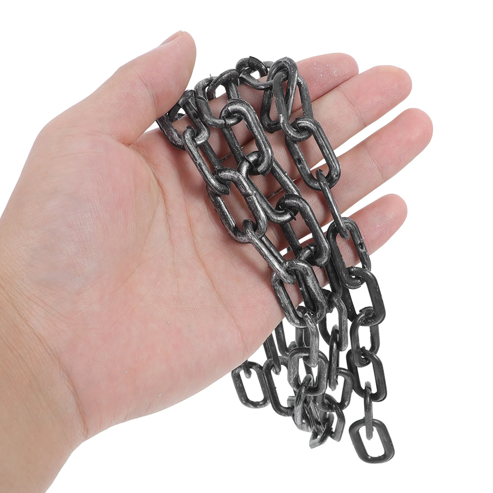 سلسلة وهمية لحفلة الهالوين 1 قطعة سلسلة بلاستيكية الدعامة الديكور منزل مسكون تأثيري حلي ملحق 1 متر مخيف