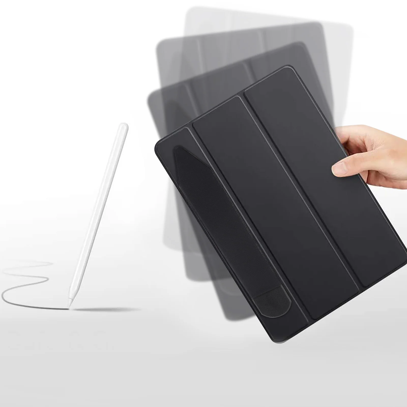 

2pcs Touch Screen Pen Holder Premium Silicone Anti-Dust Cover For Electronic Stylus Smooth Nonslip Glue Back Case Practical Pu