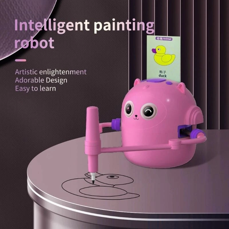 Interactive Educational Drawing Robot Toy Art Learning Toy for Preschool Kids A2UB