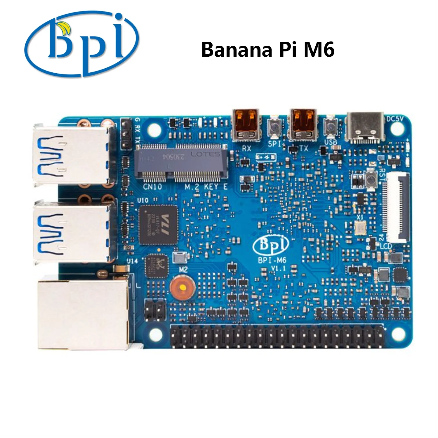 Banana Pi M6 BPI-M6 Development Board Computer Synaptics VS680 quad-core Cortex-A73 (2.1GHz) and One Cortex-M3 processor