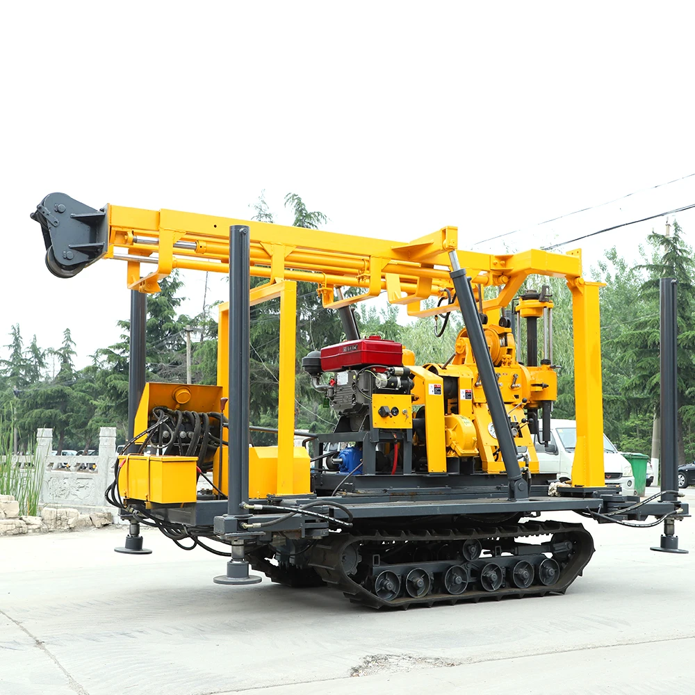 100m, 150m, 200m, 300m, 350m, 600Meters Steel Crawler Mounted Water Well Drilling Rig Machine factory price