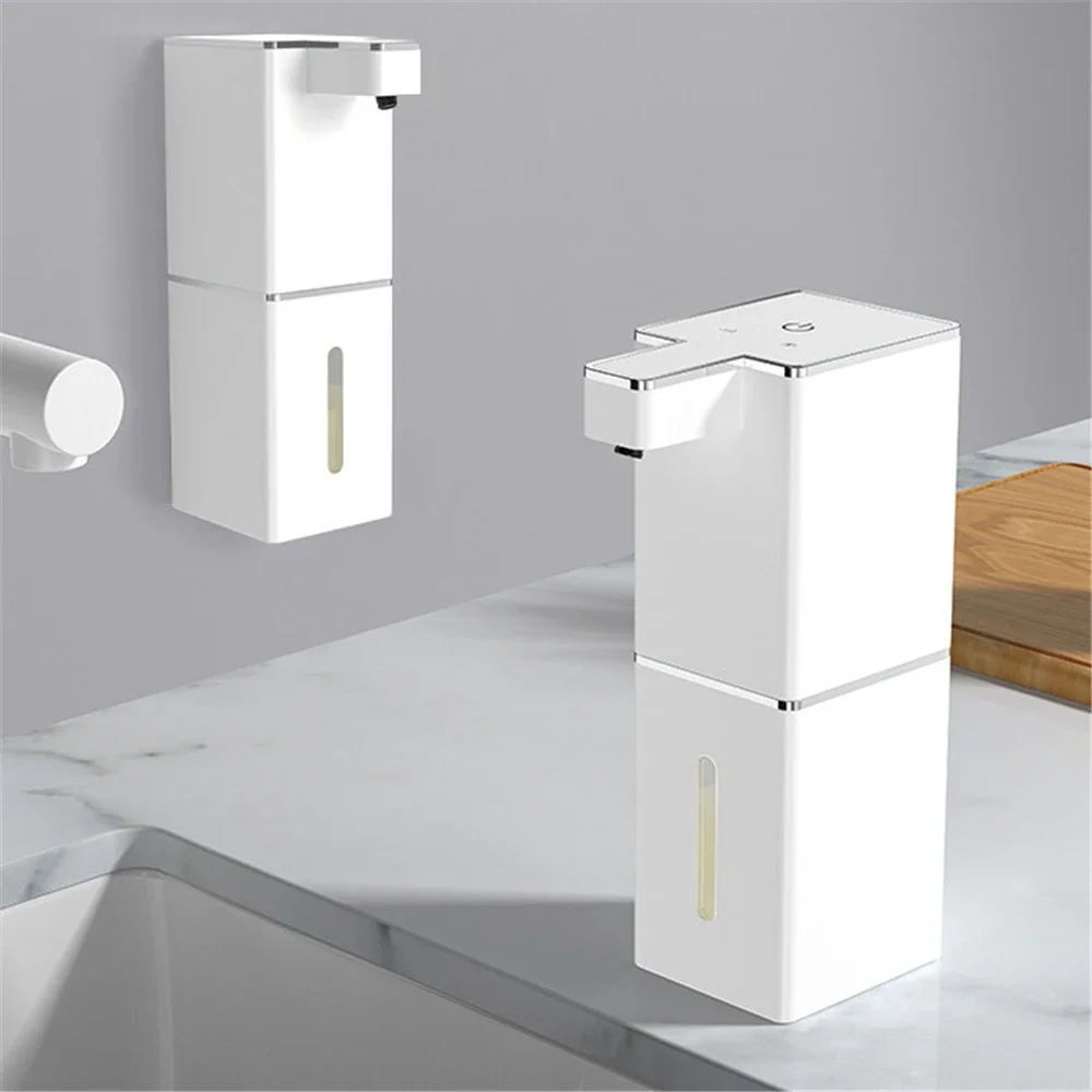 4 Gear Automatic Foam Soap Dispenser 380ML Induction Hand Washer USB Rechargeable Foaming Machine Home Appliance Black White