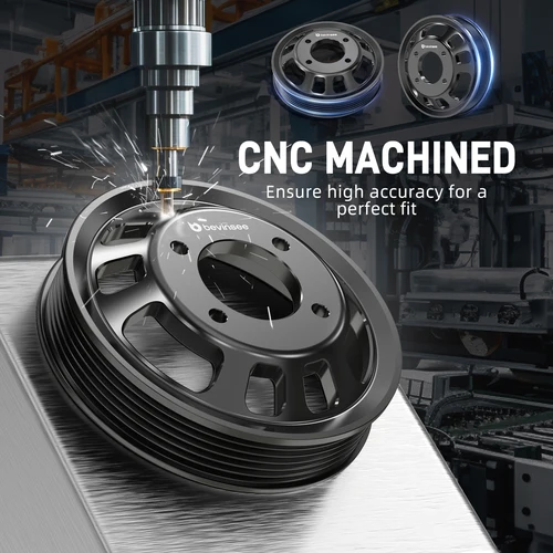 Imagen 2 del producto Polea de bomba de agua de aluminio BEVINSEE para motor BMW M50 M52, para BMW E36 E39 E34 Z3 E36, reemplazo para 11511730554,11511740512