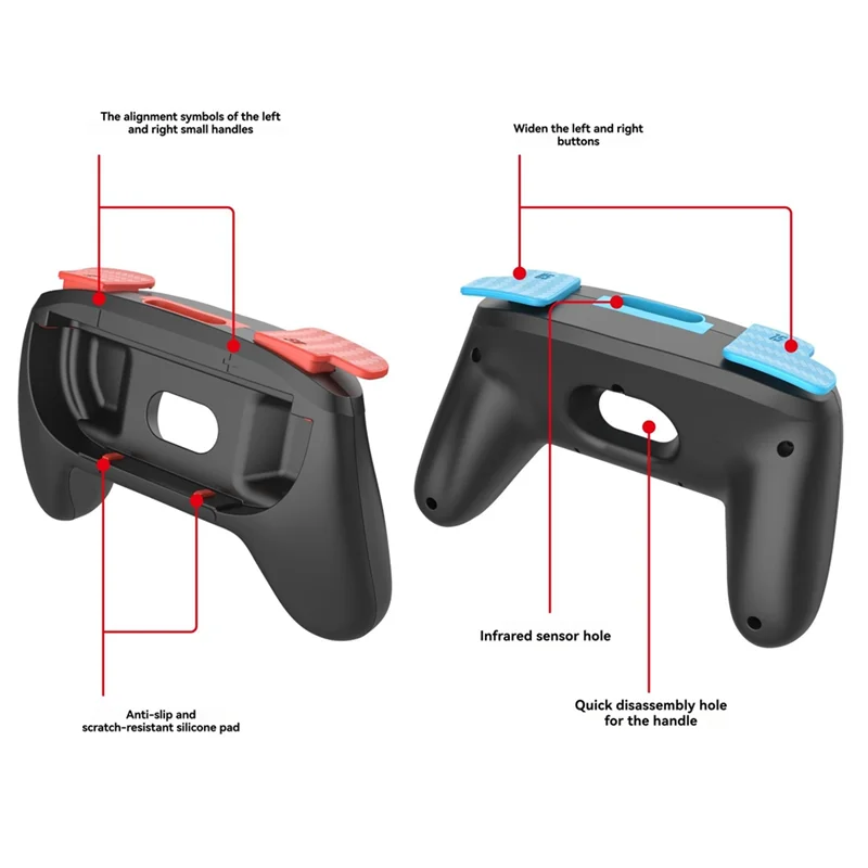 2X Handgrepen Case Voor Schakelaar 2 Vreugde-Con Controller Gamepad Handvat Handgreep Game Handvat Handgreep Case voor Schakelaar 2 AABGI