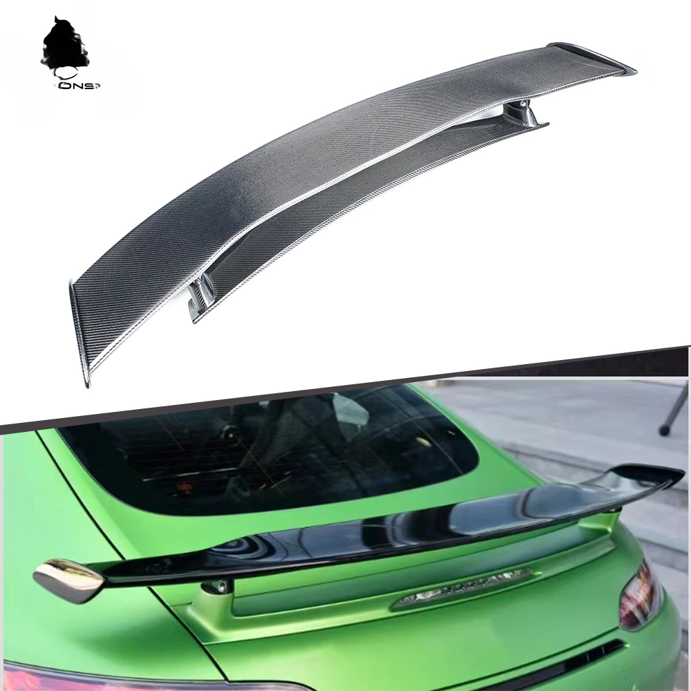 GTR Type With LED Carbon Fiber Rear Trunk GT Lip Wing Spoiler For Mercedes Benz 2 Doors AMG GT GTR 2015+