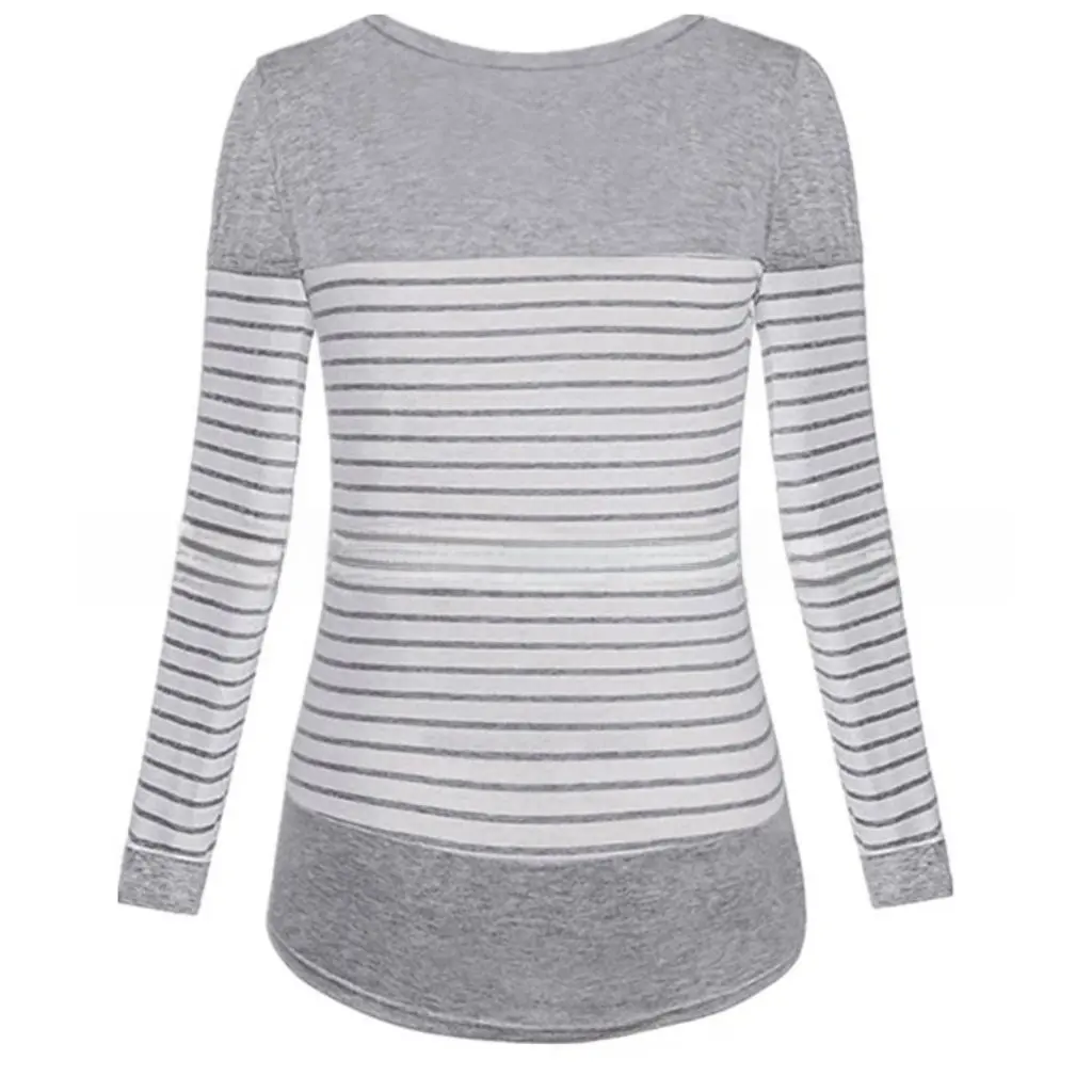 

Women's Multifunctional Post-Pregnancy Nursing Stripes Top European And American Export Popular Fashion T-shirt