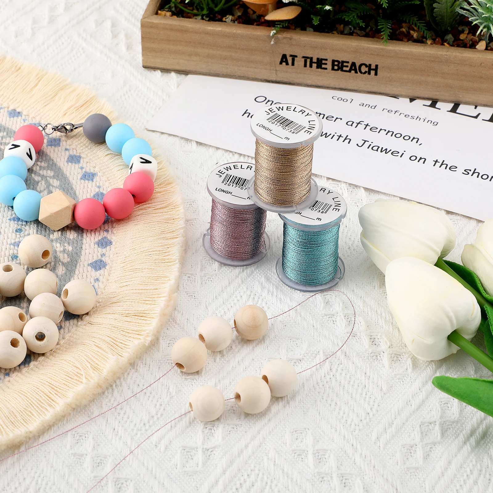 

10pcs Beading Wire Jewelry Cord Necklace Macrame Rope Trim Knotting 0 3mm Premium Cotton Nylon Wide Application Handcraft