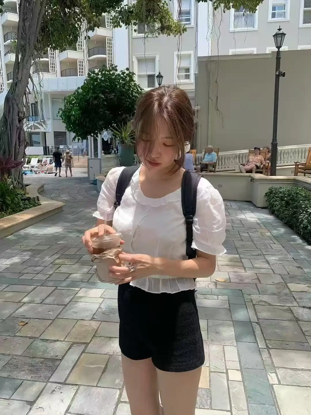 

Sweet Ruffle ort Sve Tannat Ретро кукла irt Хлопковая дышащая облегающая женская летняя мода на пуговицах для поездок на работу Sle