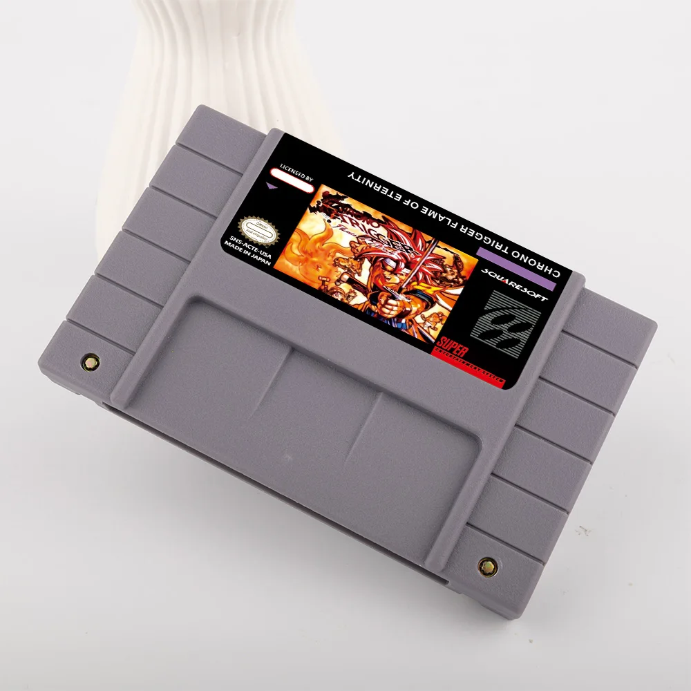 Juego RPG Chrono Trigger Flame of Eternity para tarjeta de juego SNES de 16 bits para consola de videojuegos SNES versión NTSC de EE. UU.