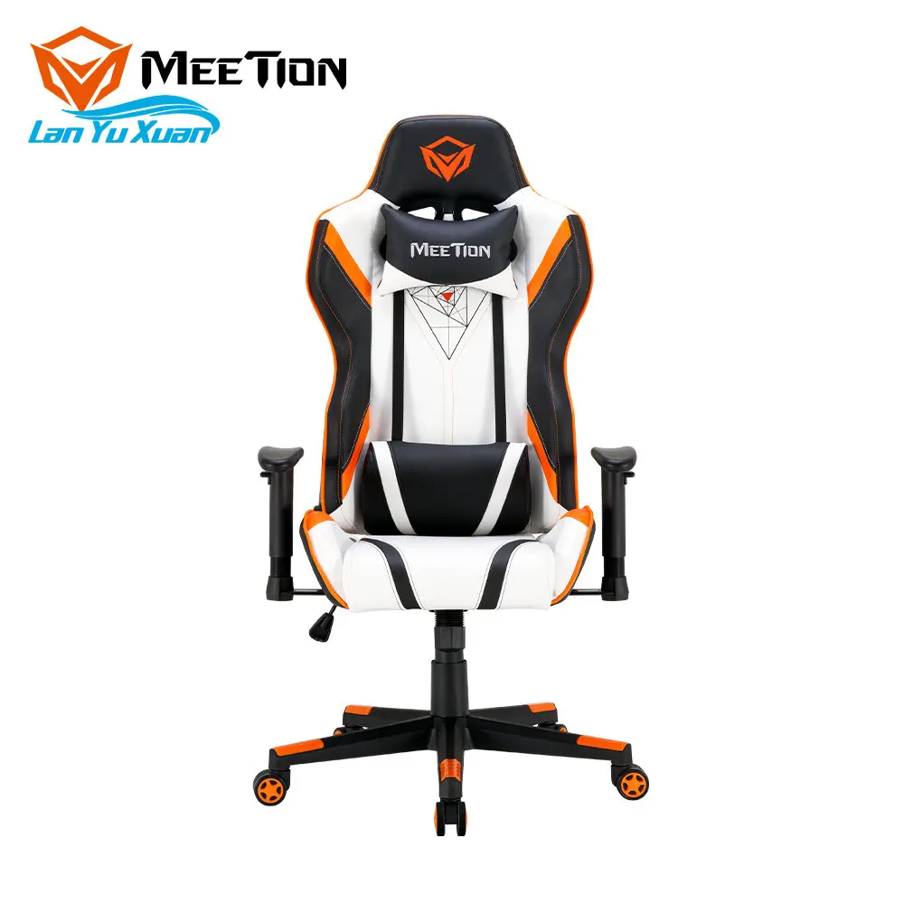 Gaming Chair 2020 Cheap Leather Fabric Pillow Reclining White PC Gamer Racing Style Office Computer Racing with Wheels