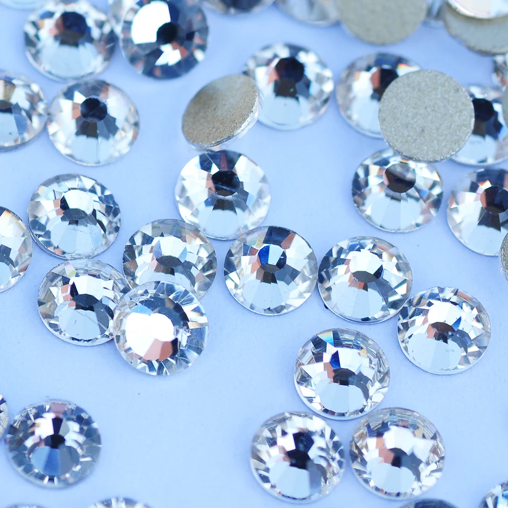 YANRUO 2058NoHF SS3-SS50 Crystal Clear Stones And Crystals Non Hot Fix Strass DIY Flat Back Rhinestone For Nail Art