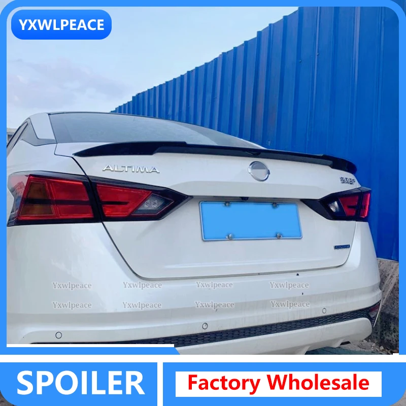 

For Nissan Altima Teana 2019 2020 2021 ABS Plastic Unpainted Color Rear Trunk Spoiler Trunk Lip Wing Body Kit Accessories