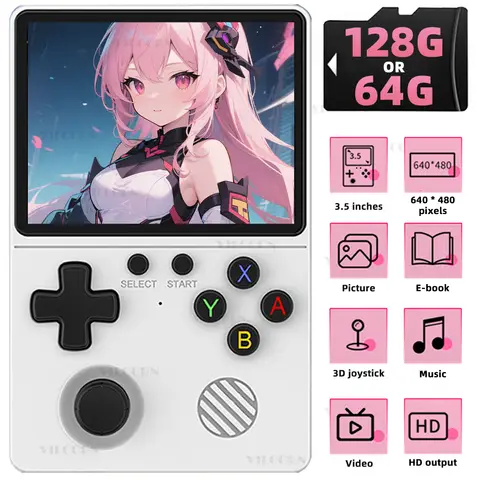 GB350 Handheld Game Console 3.5inch Draagbare Video Game Console 64G 128G Voor PS1/MAME/GameBoy Pocket Video Game Speler HD Uitgang