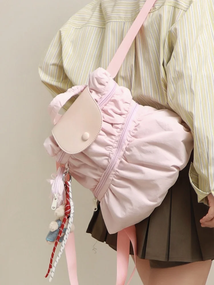 حقيبة ظهر نسائية قابلة للطي من فريش كلاود، حقيبة سفر ترفيهية بحمالتين، حقيبة شبابية من النايلون بلون واحد مع إغلاق بسحاب، حجم...