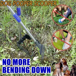 Pooper Scooper Dog Poop Picker Metal Tray Rake Spade Set with Long Handle Sturdy Dog Pooper Scooper Multifunctional Poop Scoop