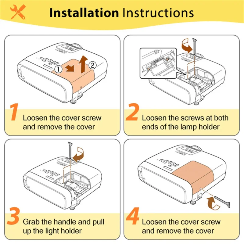 أعلى جودة ELPLP68 متوافق مع EPSON EH-TW5810C H421A H450A TW6510C TW6515C TW5800C TW5810C TW5910 PowerLite HC 3020
