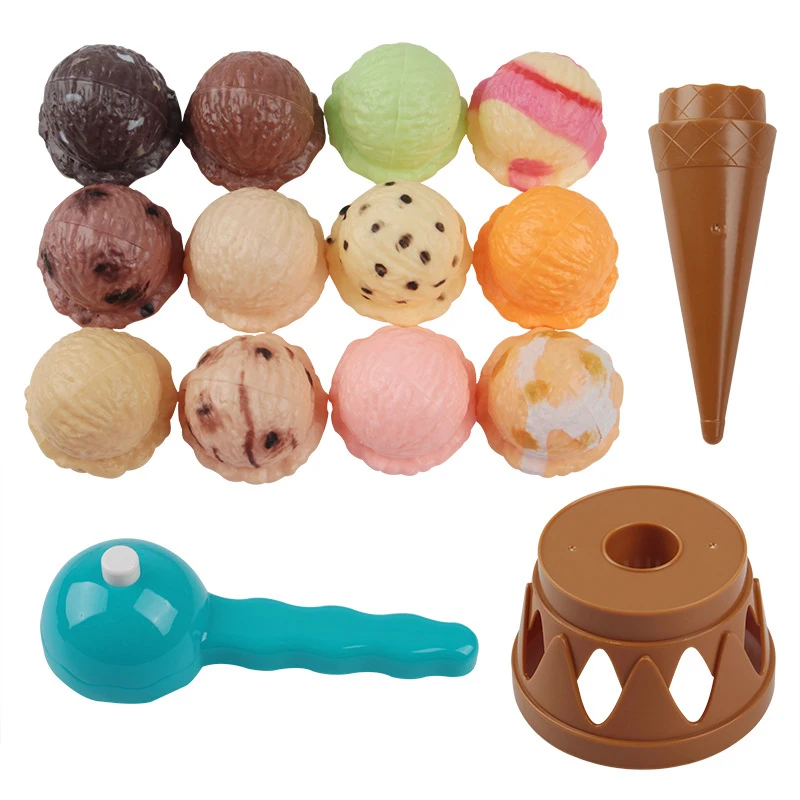 Juego De Apilar Helados De Imitación Con 12 Bolas De Colores – Desarrolla La Motricidad Fina Y La Creatividad